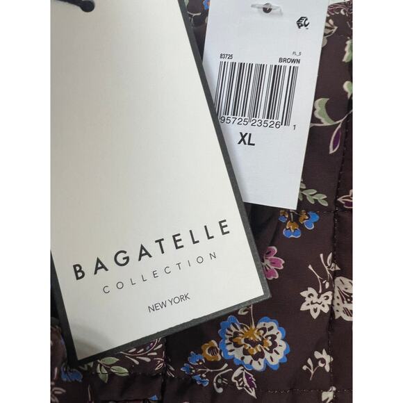 BAGATELLE COLLECTION WOMENS SIZE XLARGE FLORAL COTTON QUILTED JACKET BROWN NEW - Picture 14 of 15